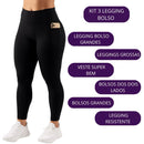 Calça Legging com Bolso lateral - FRETE GRÁTIS!