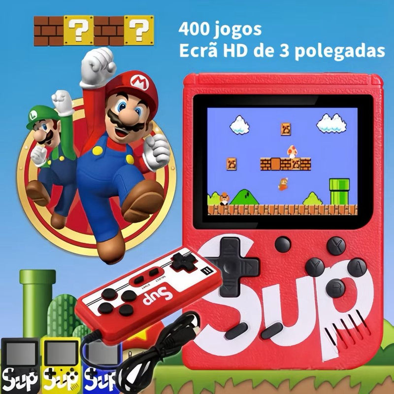 Mini Vídeo Game Clássico 400 Jogos Mini 2 Player vídeo game retro Com Controle