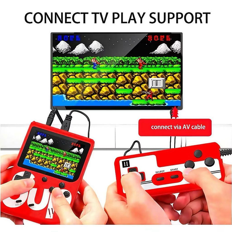 Mini Vídeo Game Clássico 400 Jogos Mini 2 Player vídeo game retro Com Controle
