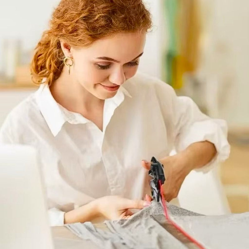 Tesoura com Mira Guia a Laser Para Cortes Precisos - FRETE GRÁTIS!