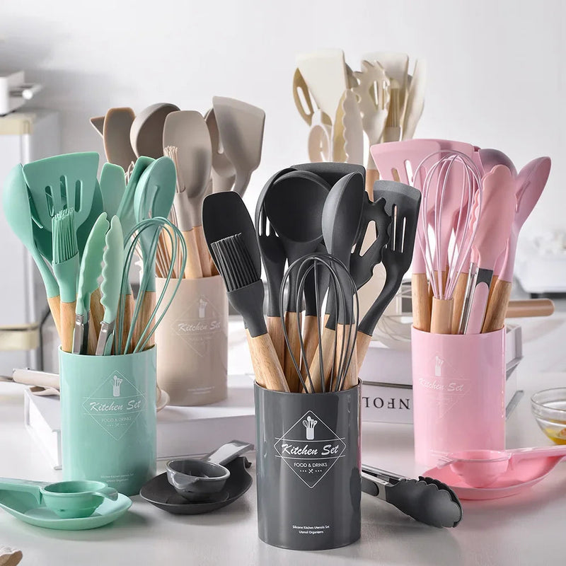 12 pcs Conjunto Premium Utensílios Cozinha Sempre Acessível