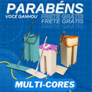 Mop Flat Com 2 Refis Com Cabo Extensivel Inox Com Balde 6 litros