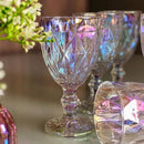 Jogo de 6 Taças de Vidro Diamond Transparente Ambar Furta Cor Verde Azul Fume Bico De Jaca 300ml