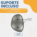 Espelho Orgânico 60x40 Couro + Suporte Banheiro / Sala / Quarto