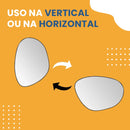 Espelho Orgânico 60x40 Couro + Suporte Banheiro / Sala / Quarto