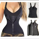 Cinta Modeladora Feminina com Zíper - Cintura Dupla de Compressão Ajustável para Redução Abdominal e Suporte com Alça