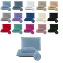 Kit Lençol Casal Queen Extra Macio 400 Fios Micropeça Com Ponto Palito