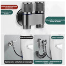 Chuveirinho Kit Banheiro Ducha Higiênica Com Registro Torneira Dupla em Aço Inox 304 Para Banheiro Lavabo Aço