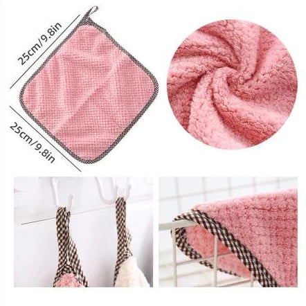 10 pcs Toalhas de Prato Macias Reutilizáveis Absorventes para Uso Doméstico com Limpeza de Velo de Coral