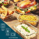 Kit 10 Pote de Vidro Hermético Retangular 4 Travas Marmita Fit Microondas Mantimentos