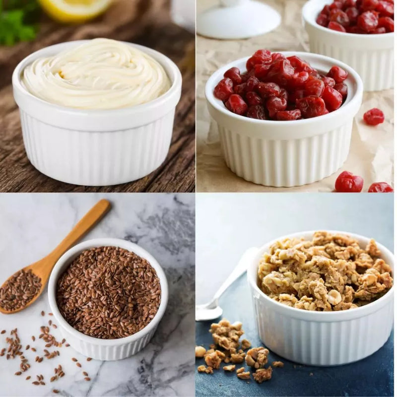 Petisqueira Redonda Para Frios Queijo C/ Molheira Ramekin e Garfinhos Inox Cabo Madeira P/ Petiscos