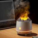 Umidificador de Ar Vulcão com Luz de Chama e Aromaterapia 400ml