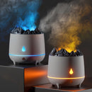 Umidificador de Ar Vulcão com Luz de Chama e Aromaterapia 400ml