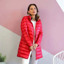 Jaqueta Longa Forrada Pluma de Ganso.