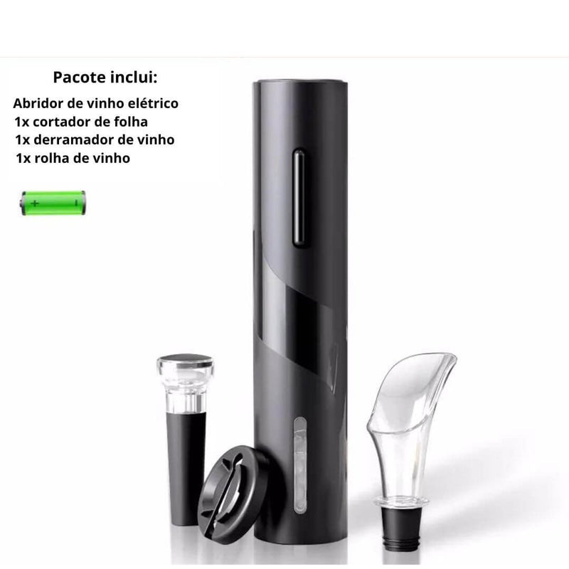 Abridor de Vinho Elétrico Sempre Acessível  + 3 Brindes Grátis