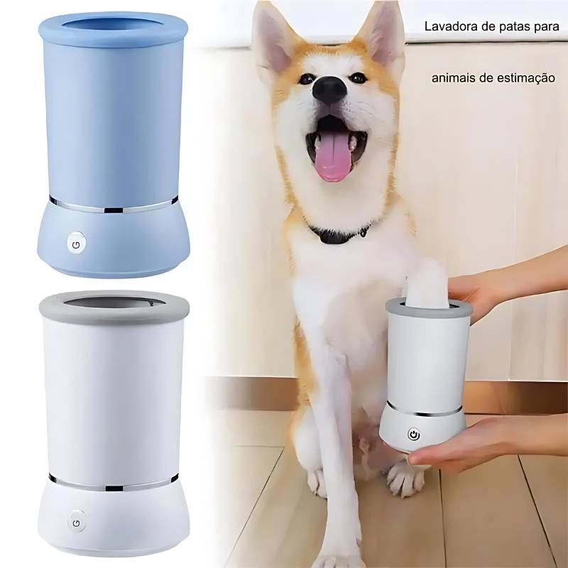 Lava-Patas Elétrico USB Recarregável para Pets