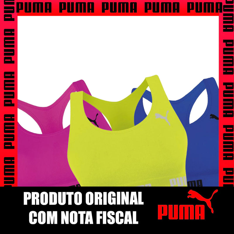 Top Puma Sem Costura E Sem Bojo Nadador Fitness Original