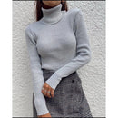 KIt 2 Blusas Feminina Cacharrel Tricot Básica Suéter Tricot Gola Alta Manga Longa