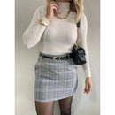 KIt 2 Blusas Feminina Cacharrel Tricot Básica Suéter Tricot Gola Alta Manga Longa