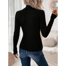 KIt 2 Blusas Feminina Cacharrel Tricot Básica Suéter Tricot Gola Alta Manga Longa