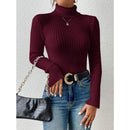 KIt 2 Blusas Feminina Cacharrel Tricot Básica Suéter Tricot Gola Alta Manga Longa