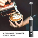 Batedor Misturador Mixer Elétrico para Bebidas Leite Café Clara de Ovos 2 EM 1 Facilida Vida
